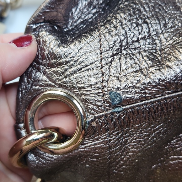 Jimmy Choo Large Metallic Shoulder / Hobo Bag - Picture 15 of 17